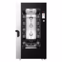Commercial Electric Combi Oven - Touchscreen Controls - 20x GN 1/1 - incl. Automatic washing system, Core temperature probe & Trolley