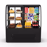 Commercial cake display fridge Self-Service - 1400mm - Double glazing - with 2 glass shelves - for patisserie