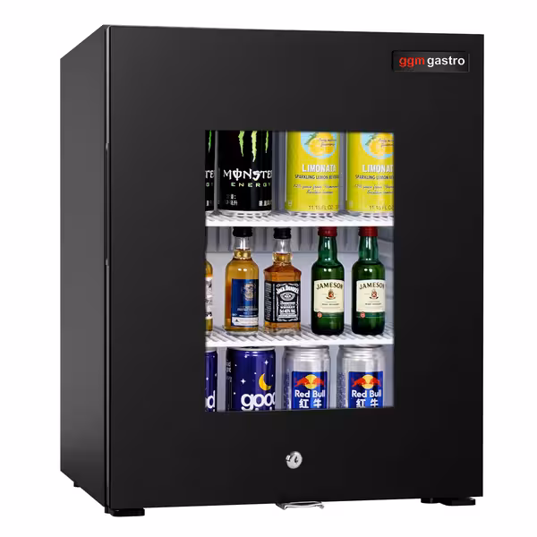 Minibar hladnjak - 402 mm - neto 34 l - s jednim staklenim vratima - crna