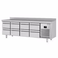 Aukstuma galds PREMIUM PLUS - 2452x600 mm - 510 l - ar 8 atvilktnēm - Ar apmali