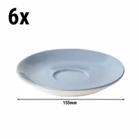 (6 adet) BART COLOUR CAFE - Cappuccino Fincan Tabağı - Ø155mm - Hellblau
