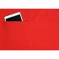 KARLOWSKY | Basic Chef Bib Apron with 2-Section Pocket – Red - 75×90 cm - Poly-Cotton 65/35