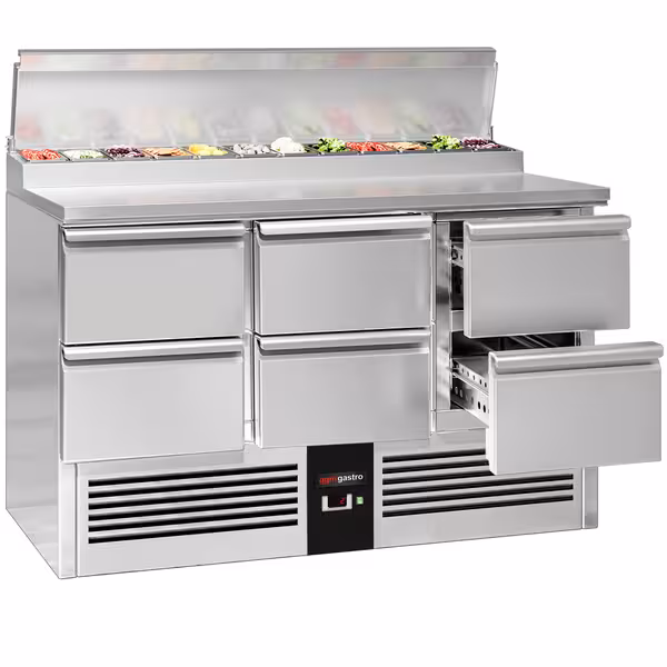 Pripremni rashladni pult Mini PREMIUM - 1368x700 mm - 6 ladica - za 8x GN 1/6