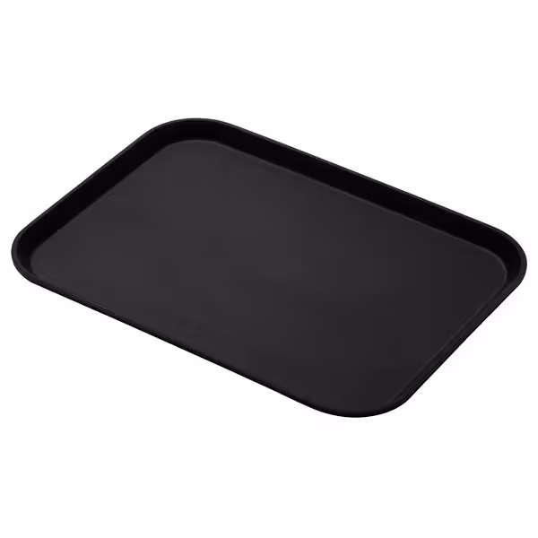 (12 adet) CAMBRO | CAMTREAD® - Fiberglas tepsi - dikdörtgen - 415x305mm - yüksek profil - siyah