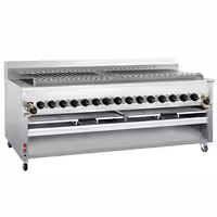 Commercial Gas Chargrill - for Adana & Shish Kebabs - 30 Auto-Rotating Skewers - 43kW - Freestanding - 1005mm Deep - 15 Burners