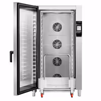 Commercial Electric Bakery Combi Oven - Touchscreen Controls - 16x EN 600x400 - 7" touchscreen - incl. Automatic washing system & Core temperature probe