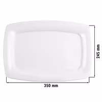 (6 adet) SELTMANN WEIDEN | Köşeli - Gurme Tabağı - 355x245mm - Beyaz/Sade