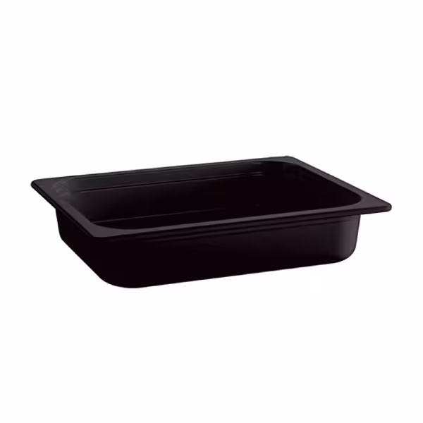 (6 pcs) Melamine Gastronorm Tray GN 1/2 - ECO - Black - 3.4L - Depth: 65mm