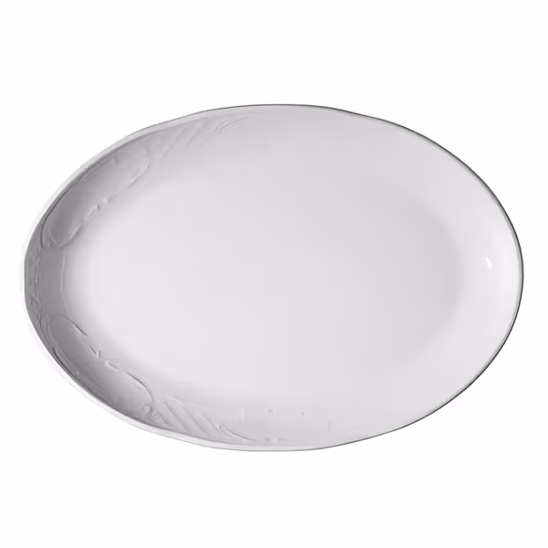 (24 adet) CLASSICO - Sunum Tabağı Oval Düz - Porselen, 320x320mm, Beyaz