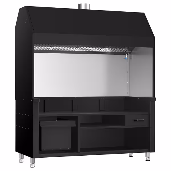Neutral Element for Charcoal/Gas Grill BERLIN - 1760mm - Black