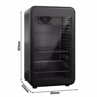 Minibar hladnjak – 500 mm – 120 litara – s jednim staklenim vratima – crna