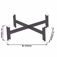Etagere / Buffet Stand - Stainless steel, powder-coated - Black - Height: 120mm - suitable for platters & plates from 210mm