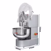 Miješalica za tijesto - 16 l / 6 kg - miješalica s dvjema rukama - s timerom - 230 V - za pizzu i kruh