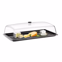 Tray with Dome Cover - DOME - GN 1/2 - Polycarbonate - 325x265mm - Height: 170mm - incl. GN 1/2 tray - with stackable design