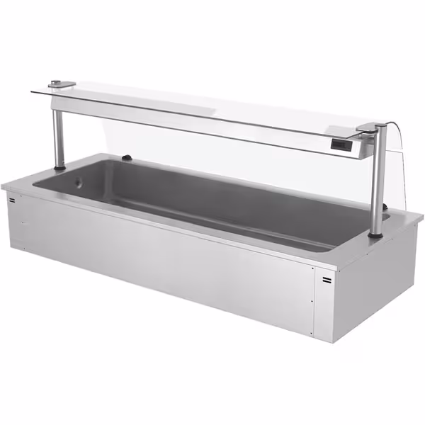 Drop-in isbrunn - 2 110 mm - 6 GN 1/1 - 250 l - med hostskydd