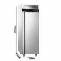 Szafa chłodnicza PREMIUM – stal nierdzewna – GN 2/1 – 700 L – z 1 drzwiami – z izolacją 60 mm