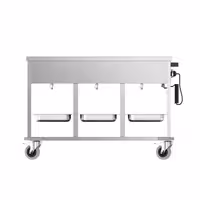 Vattenbadsvagn - 3 kW - 3x GN 1/1 - individuell temperaturreglering per brunn
