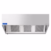 Commercial Wall-Mounted Extractor Hood with Motor – 1600mm – with Speed Controller, Baffle Filters & Lighting