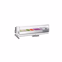 Countertop Prep Well / Refrigerated Topping Unit PREMIUM PLUS - 1493x353mm - 6x GN 1/4