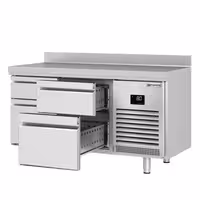 Rashladni pult PREMIUM PLUS - 1468x600 mm - 250 l - s 4 ladica - Ventilirano hlađenje - Podignuti rub