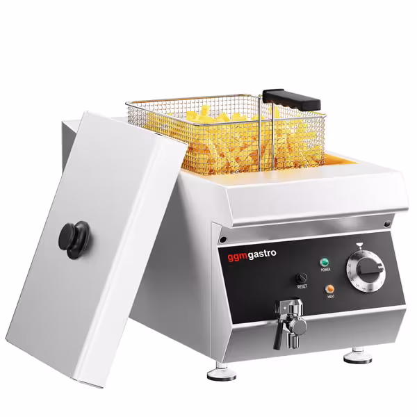 Električna friteza - 13 L - 4,5 kW - s odvodnom slavinom - stolna