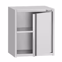 خزانة حائط ستانلس ستيل ECO - 600x400mm - مع باب ذو أجنحة - ارتفاع 650 mm