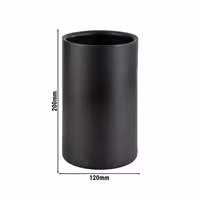 Posuda za hlađenje boce - LEVANTE - Inox - vanjski Ø 120 mm - Visina: 200 mm - Crna - s dvostrukim stijenkama