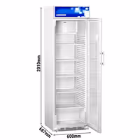 LIEBHERR | Commercial Beverage Display Fridge - 403 L – 1 Glass Door – White – +2 to +12 °C – Advertising display – LED side lighting