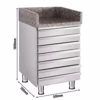 Till Counter POG147ND Compatible - 500mm - Stainless steel body