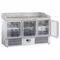 Pizzakylbänk ECO - 1400x700 mm - 3 glasdörrar
