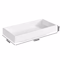 (6 adet) Tatlı / Salata Kasesi - ASIA PLUS - Melamin - 100ml - köşeli - 155x75mm - Derinlik:30mm - Beyaz