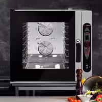 Commercial Electric Bakery Combi Oven - Digital Controls - 2.4" LCD display - 6x EN 600x400 - incl. Automatic washing system, Wi‑Fi & USB