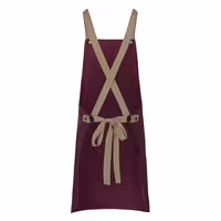 KARLOWSKY | Urban Twill Cross Back Bib Apron – Aubergine - 700×850 mm