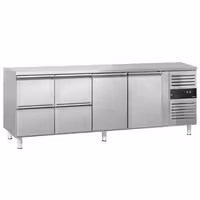 Commercial Counter Fridge ECO - 2230x700mm - with 2 doors - 4 drawers (GN 1/1) - capacity 553 litres