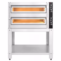 Electric Deck Pizza Oven - Twin Deck - Refractory Stone Deck - 6+6 x Ø 30cm (12") - incl. Base frame
