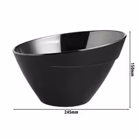 (6 adet) Kase - Melamin - BALANCE - 2,5L - yuvarlak - Ø245mm - Derinlik:150mm - Siyah