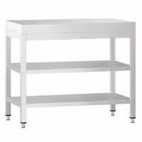 Edelstahl Arbeitstisch PREMIUM - 700x600mm - mit Grundboden & Zwischenboden