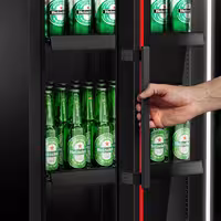 Commercial Beverage Display Fridge – 560 Litres – Frameless Design – Single Glass Door with Coloured LED Lighting