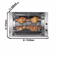 Commercial Electric Lamb & Suckling Pig Spit Roaster - 13.2kW - with 2 Skewers
