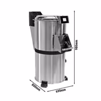 Elektromos Burgonyahámozó gép - 400 kg/h - 20 kg/ciklus - 750 W - 380 V - 900 ford/perc