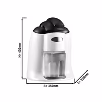 Commercial Electric Citrus Juicer - 570W - 14.5kg - with press arm, interchangeable cones, dishwasher-safe parts - White (Double)