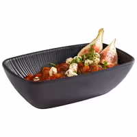 (6 adet) Gastronorm Küvet GN 1/9 - Melamin - NERO - 0,35L - 176x108mm - Derinlik:55mm - Siyah