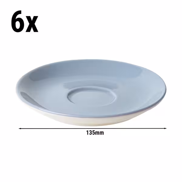 (6 adet) BART COLOUR CAFE - Fincan Tabağı - Ø135mm - Hellblau