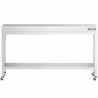 PREMIUM Edelstol-Aarbechtsdësch – 2000 x 800 mm – mat engem Basisregal a Rollen