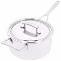 DEMEYERE | Industry 5 Saucepan with Lid – Ø220 mm – 18/10 Stainless Steel – Induction Ready