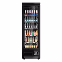 Commercial multideck display fridge - 630mm - 443L - with 1 hinged glass door & 5 shelves - Black