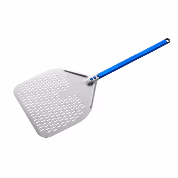 Lopata za pizzu - AZZURRA - anodizirani aluminij - ojačana lopata - 300x300 mm - perforirana