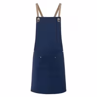 KARLOWSKY | Chef & Barista Bib Apron Urban Nature – Steel Blue - 700x850 mm - Cross-back straps