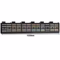 (6 pcs) Commercial multideck display fridge - 11250mm - with 4 hinged glass doors & 5 shelves - Black