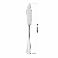 (12 pcs) Fish knife - Milo - 18/10 stainless steel - 200mm - Mirror